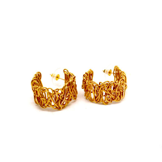 Black & Sigi Doris gold earrings